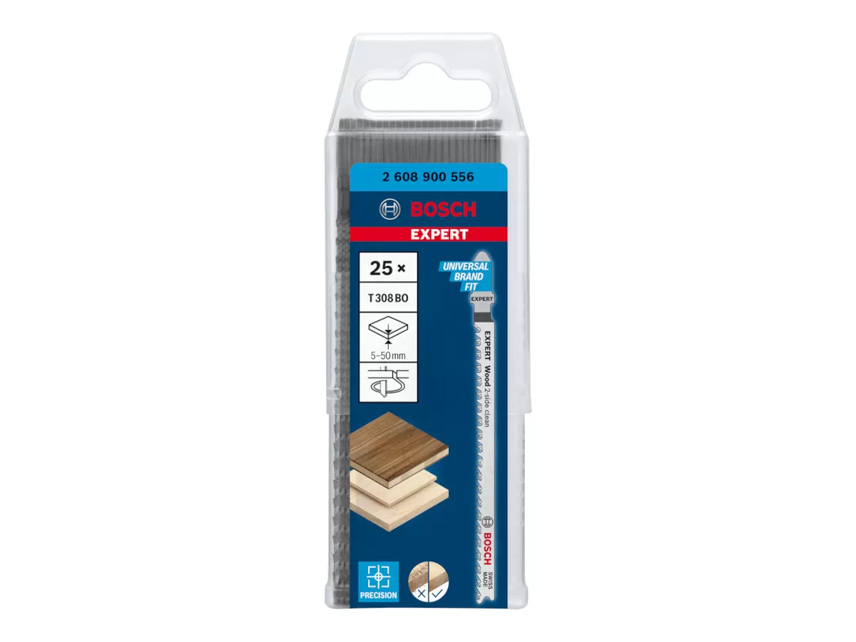 Lame EXPERT Hardwood 2-side clean T308BFP Bosch (lot de 25)